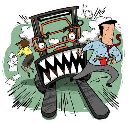 Una carretilla asesina arruina otra pequeña empresa Una carretilla asesina arruina otra pequeña empresa